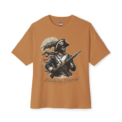 Liberty or Death Haitian Revolution Oversized Tee Revolutionary Spirit Series Unisex Boxy T-Shirt, Historical Graphic Tee