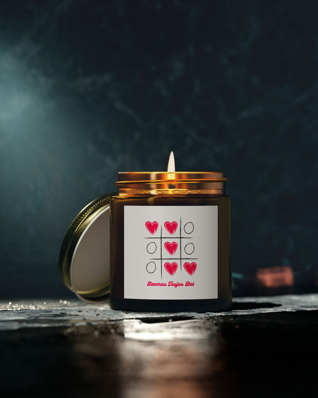 Love Candle Lanmou Toujou Bat Haitian-Inspired Romantic Gift Scented Candles, Coconut Apricot Wax (4oz, 9oz) - CreoleSizzle