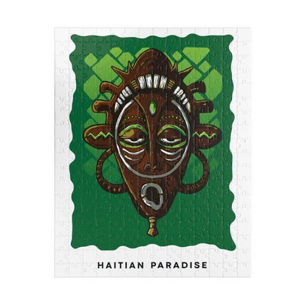 Haitian Paradise Ancestral Mask Heritage Puzzle Limited Afro-Haitian Art Series - CreoleSizzle