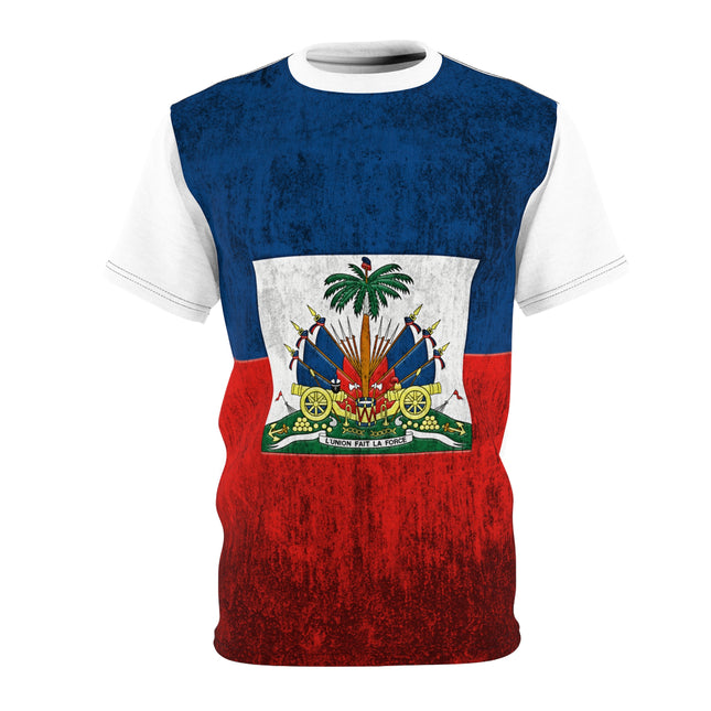 Haitian Flag T-Shirt – Premium Lightweight Tee – Haitian Pride All-Over Print Shirt Unisex Cut & Sew Tee (AOP) - CreoleSizzle