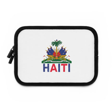 Haiti in Color Crayon Flag Heritage Laptop Sleeve Limited Culture Edition - CreoleSizzle