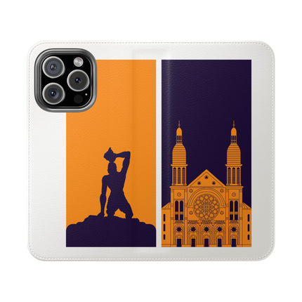 Ayiti Soulscape Marron And Cathedral Mirrored Flip Case for iPhone Edition Symbol of Dual Heritage