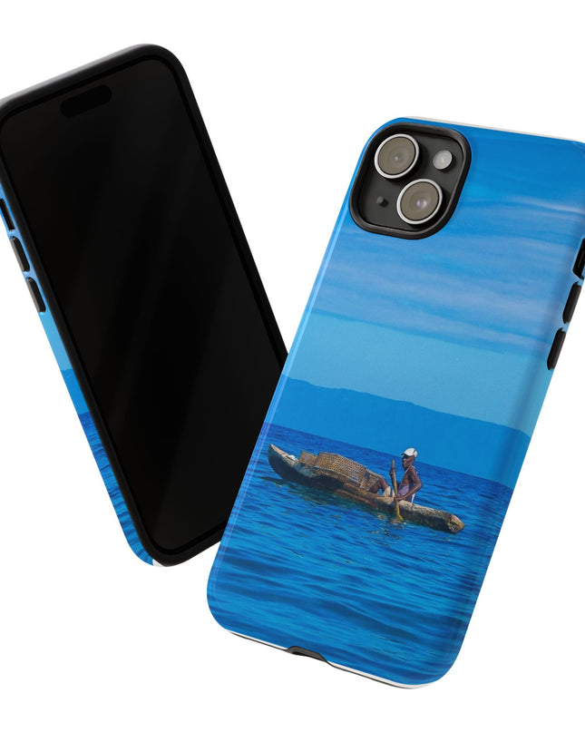 Haitian Fisherman Phone Case – Coastal Art Design – Durable, Stylish Caribbean Inspired Case - CreoleSizzle