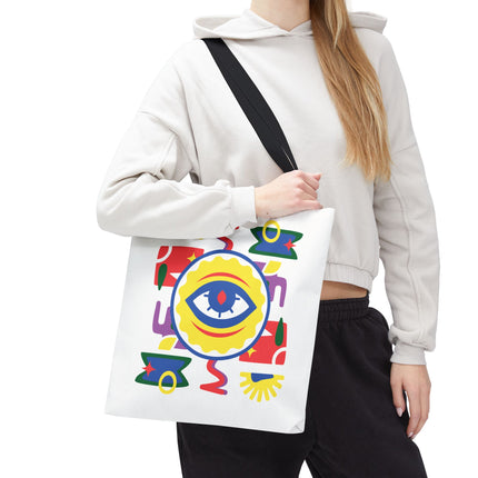 Vodou Eye Haitian Spiritual Art Tote Afro-Haitian Mysticism Design - CreoleSizzle