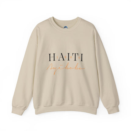 “Haitian Beauty” Sweatshirt Bold Afro-Caribbean Portrait, Unisex Cultural Streetwear, Stylish Haiti Crewneck Sweatshirt