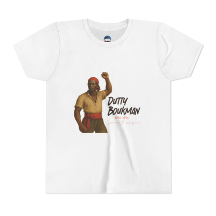 Dutty Boukman Youth Tee Haitian Revolution Tribute Inspirational Kids T-Shirt Black History Apparel