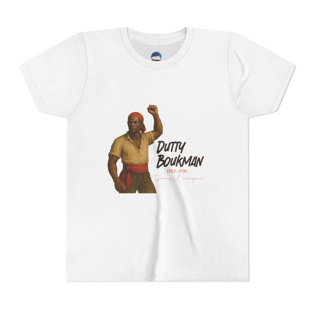 Dutty Boukman Youth Tee Haitian Revolution Tribute Inspirational Kids T-Shirt Black History Apparel