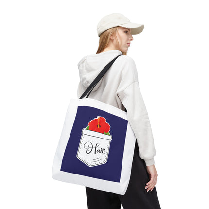 Hibiscus Haiti Limited Edition Heritage Tote Bag Tropical Elegance Design - CreoleSizzle