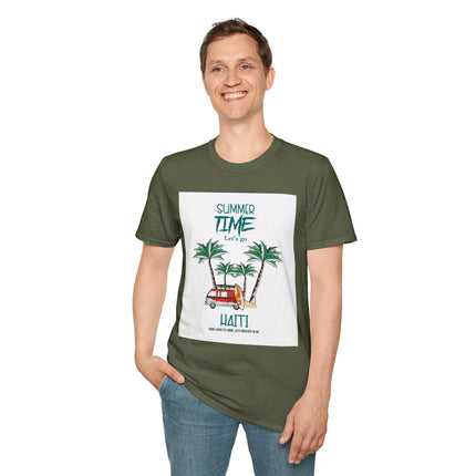 Summer Time in Haiti Sweatshirt Tropical Palm & Surf Van Graphic Caribbean Vibes Pullover Beach Life Travel & Vacation Vibes T-Shirt