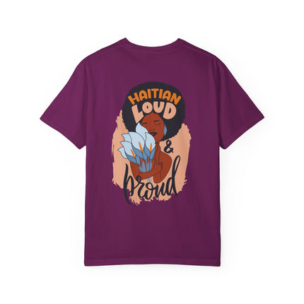 Haitian Loud & Proud Cultural Pride Tee Haitian Heritage Series Unisex Garment-Dyed T-Shirt