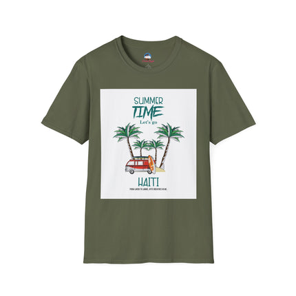 Summer Time in Haiti Sweatshirt Tropical Palm & Surf Van Graphic Caribbean Vibes Pullover Beach Life Travel & Vacation Vibes T-Shirt