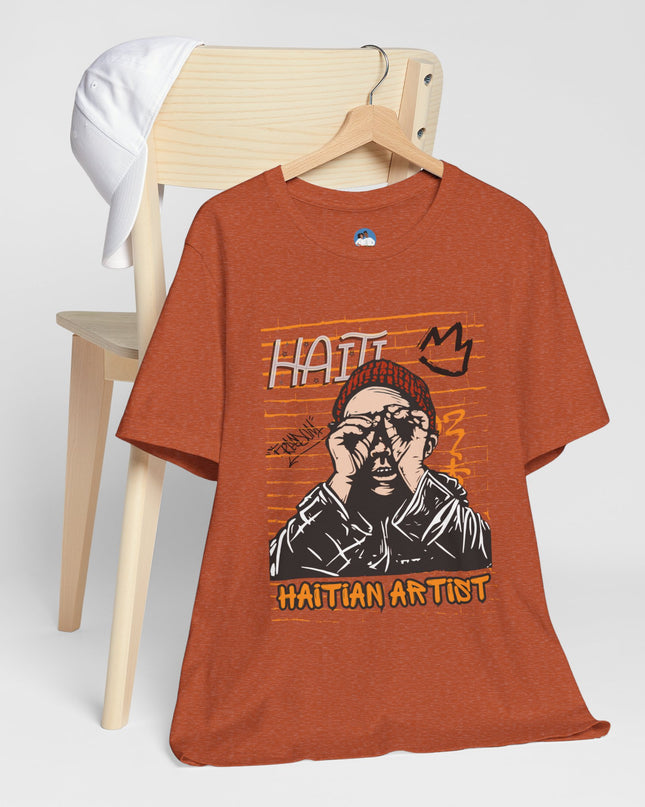 Haitian Artist Graphic T-Shirt Celebrate Haitian Creativity and Urban Culture Unisex Jersey Short Sleeve Tee - CreoleSizzle