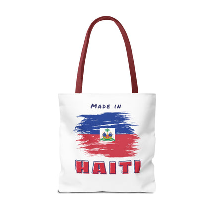 Made in Haiti Tote Bag – Haitian Flag Design Shopping Bag – Durable, Stylish Cultural Accessory - CreoleSizzle