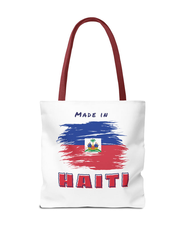 Made in Haiti Tote Bag – Haitian Flag Design Shopping Bag – Durable, Stylish Cultural Accessory - CreoleSizzle