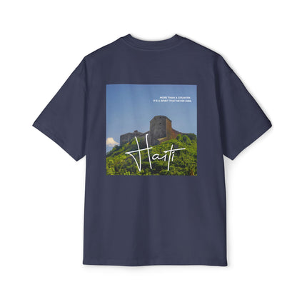 The Citadelle Spirit Tee Oversized Haitian Heritage Statement Shirt Men’s Premium Streetwear, Graphic Tee Haitian Street Vibes Graphic on Back