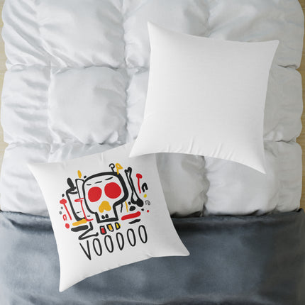 Haitian Vodou Spirit Art Pillow Afro-Caribbean Skull Graphic Bold Limited Ritual Collection - CreoleSizzle