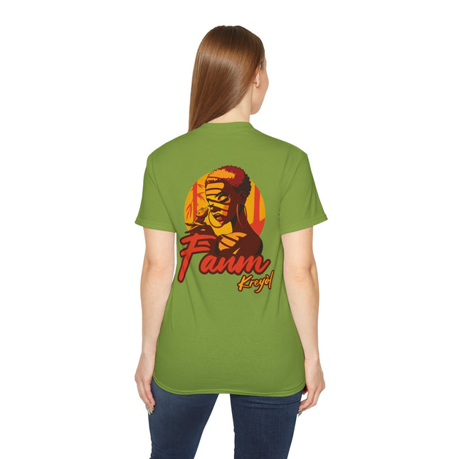 Fanm Kreyòl Power Tee Fall Fashion Haitian Heritage Series Stylish Unisex Ultra Cotton T-Shirt, Trendy Apparel