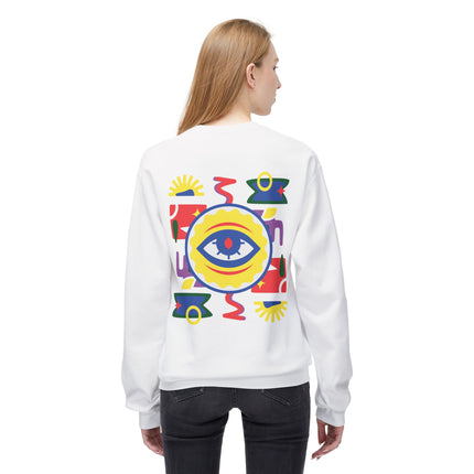 The Watchful Eye Spiritual Legacy Sweatshirt Afro-Haitian Heritage Series Unisex Midweight Fleece Crewneck