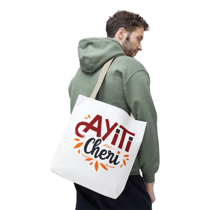 Ayiti Chéri Limited Edition Heritage Tote Bag Sweet Haiti Design - CreoleSizzle