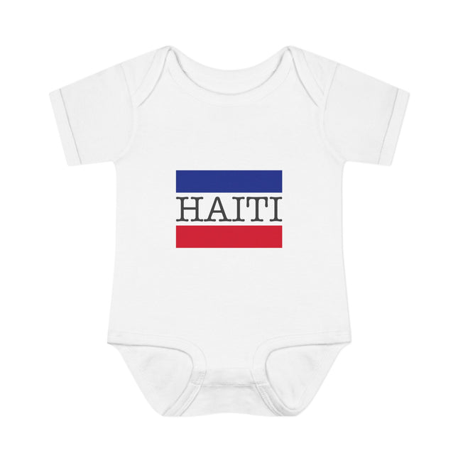 Little Roots Haiti Flag Baby Bodysuit National Pride Collection Infant Essentials Cute Baby Outfit