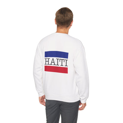 Haiti Pride Heritage Crewneck Sweatshirt Unisex Heavy Blend Pullover Cultural Badge of Identity & Everyday Comfort