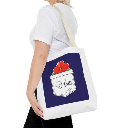 Hibiscus Haiti Limited Edition Heritage Tote Bag Tropical Elegance Design - CreoleSizzle