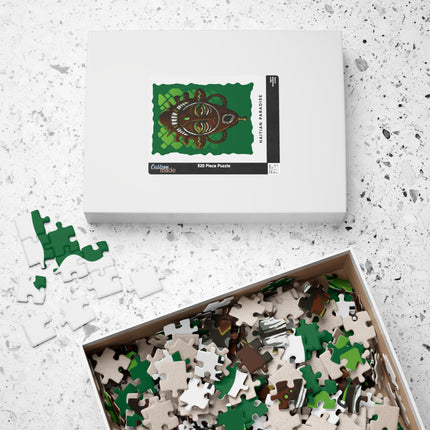 Haitian Paradise Ancestral Mask Heritage Puzzle Limited Afro-Haitian Art Series - CreoleSizzle