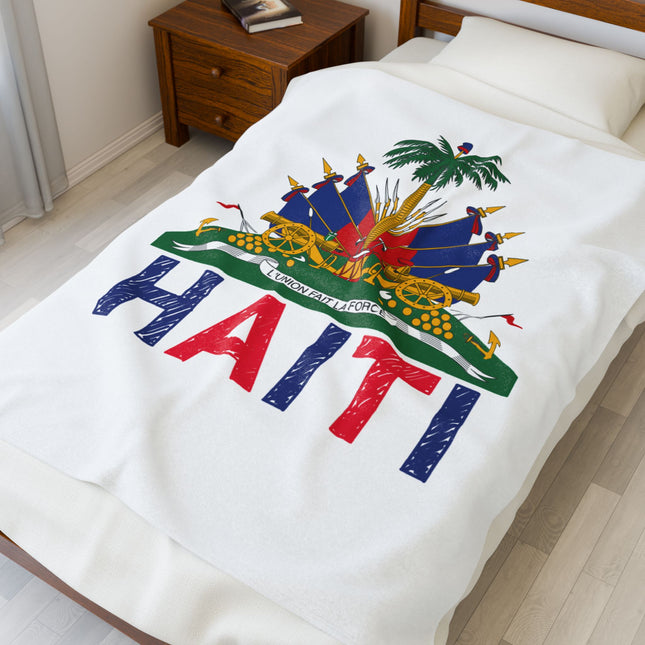 Haitian Flag Ayiti Heritage Plush Blanket Limited Cultural Pride Edition - CreoleSizzle