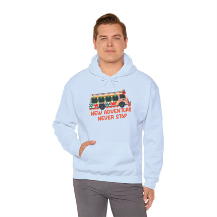 Tap-Tap Spirit New Adventure Never Stop Hoodie Haitian Travel Culture Series Unisex Adventure Sweatshirt