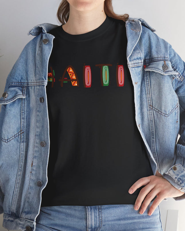 Haiti in Color Limited Heritage Drop Tee Artistic Creole Typography