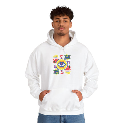 The Watchful Spirit Creole Eye Protection Hoodie Afro-Haitian Heritage Series Unisex Heavy Blend Sweatshirt