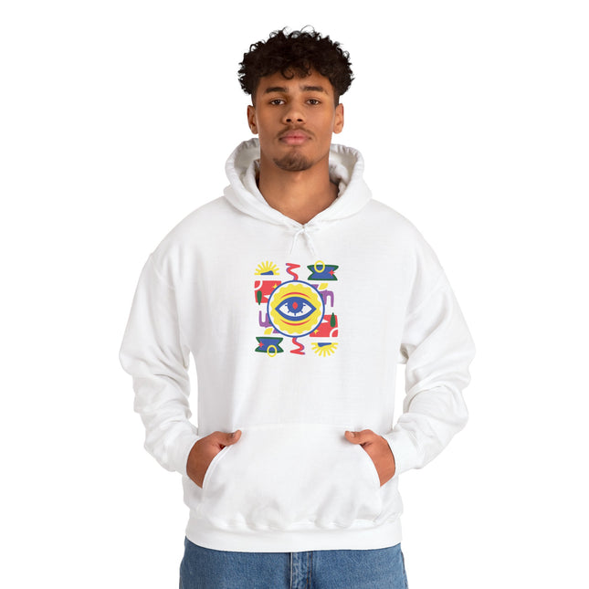 The Watchful Spirit Creole Eye Protection Hoodie Afro-Haitian Heritage Series Unisex Heavy Blend Sweatshirt