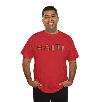 Haiti in Color Limited Heritage Drop Tee Artistic Creole Typography - CreoleSizzle