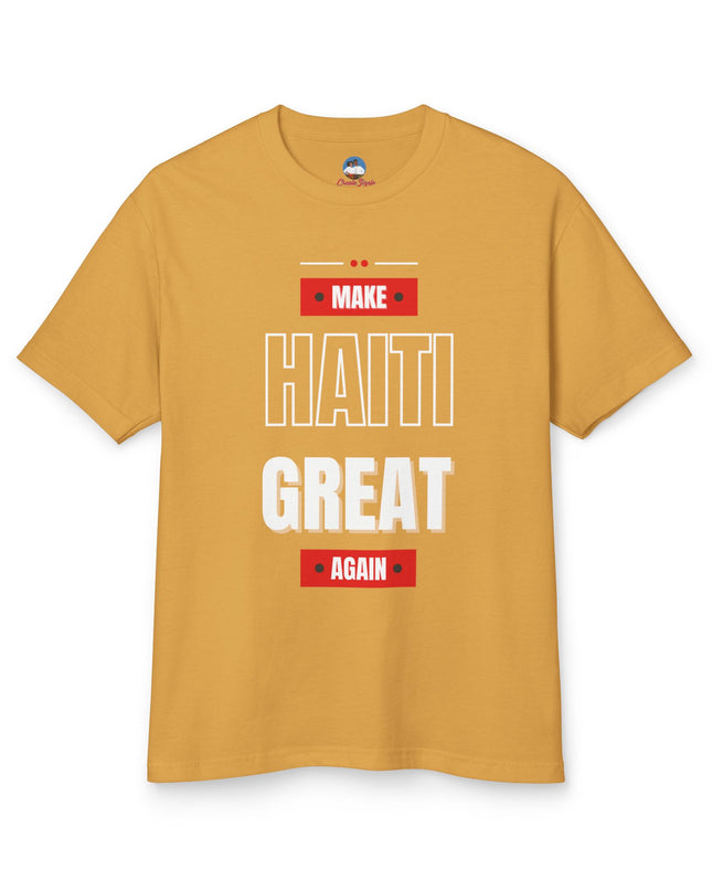 Make Haiti Great Again T-Shirt Haitian Pride Statement Sustainable & Durabl Unisex Garment-Dyed Heavyweight Cotton Tee - CreoleSizzle