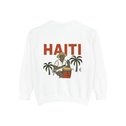 Roots of Haiti Cultural Heritage Sweatshirt Unisex Garment-Dyed Crewneck  Haitian Pride Apparel
