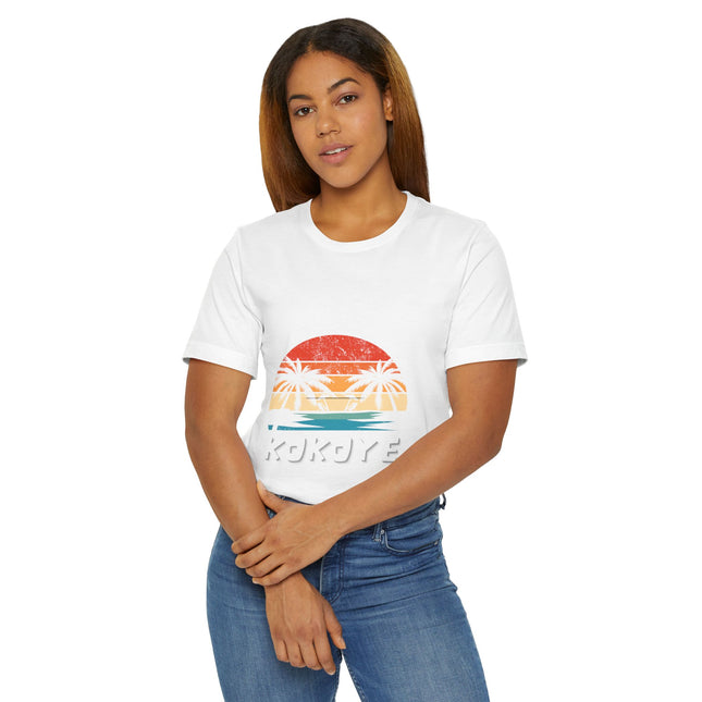 Kokoye Tropical Haitian T-Shirt Caribbean Culture & Coconut Beach Vibes Haitian Culture Soft Cotton Classic Fit Unisex Jersey T-Shirt - CreoleSizzle