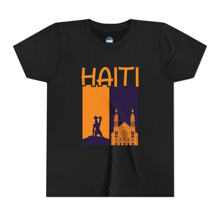 The Spirit of Haiti Youth Cultural Pride Tee Freedom & Faith Design Kids Premium Short Sleeve