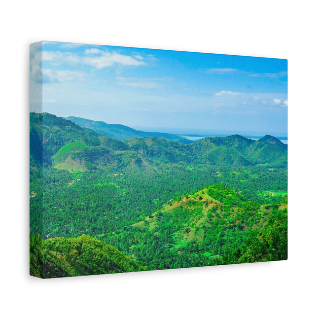 Canvas Art Print, Haiti Mountains Travel Destination, Gift for Travelers, Caribbean Wall Decor, Stretched Matte Canvas Art - CreoleSizzle