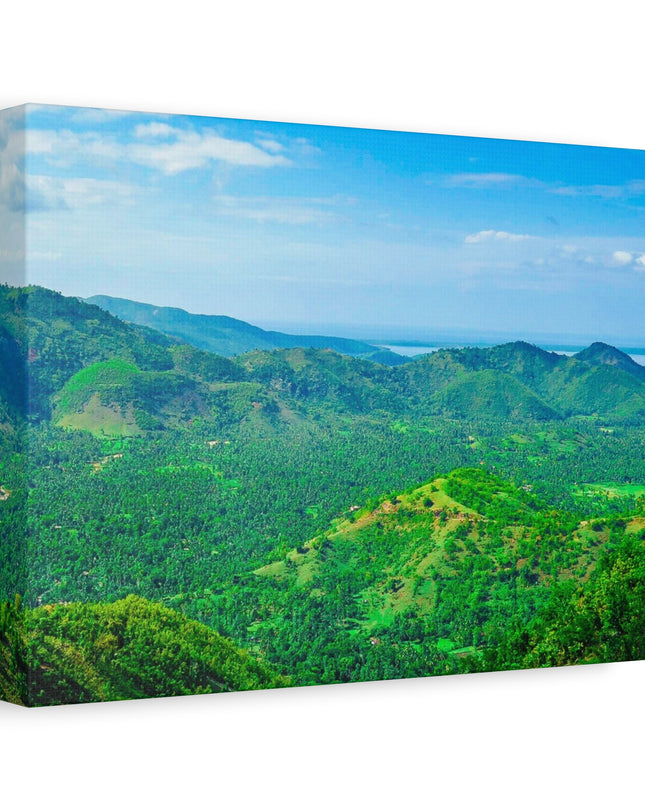 Canvas Art Print, Haiti Mountains Travel Destination, Gift for Travelers, Caribbean Wall Decor, Stretched Matte Canvas Art - CreoleSizzle