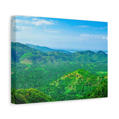 Canvas Art Print, Haiti Mountains Travel Destination, Gift for Travelers, Caribbean Wall Decor, Stretched Matte Canvas Art