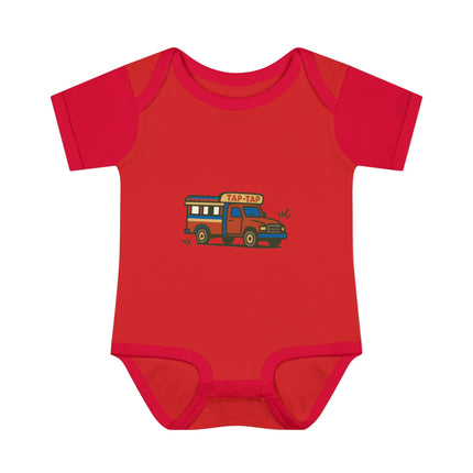 Ride of Culture Haitian Tap-Tap Baby Bodysuit Infant Caribbean Series Premium Unisex Onesie Unique Baby Wear