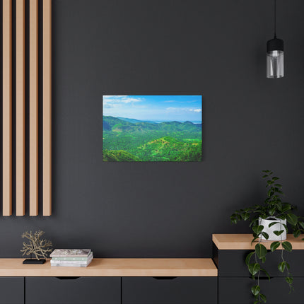 Canvas Art Print, Haiti Mountains Travel Destination, Gift for Travelers, Caribbean Wall Decor, Stretched Matte Canvas Art - CreoleSizzle