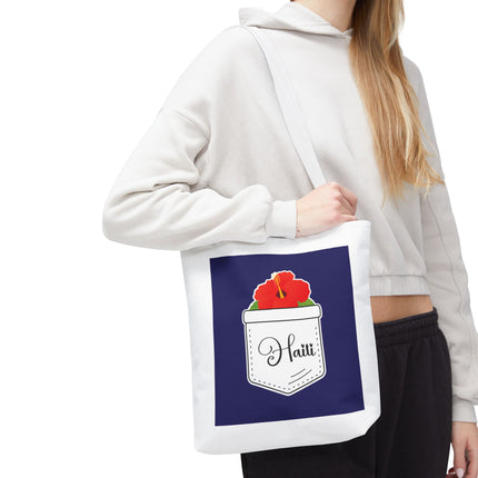Hibiscus Haiti Limited Edition Heritage Tote Bag Tropical Elegance Design - CreoleSizzle
