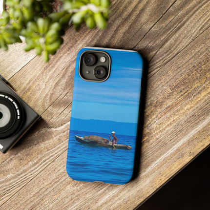 Haitian Fisherman Phone Case – Coastal Art Design – Durable, Stylish Caribbean Inspired Case - CreoleSizzle