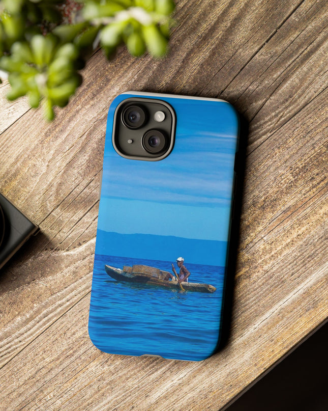 Haitian Fisherman Phone Case – Coastal Art Design – Durable, Stylish Caribbean Inspired Case - CreoleSizzle