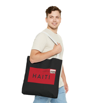 Haiti Postage Limited Edition Heritage Tote Bags Retro Seal Design - CreoleSizzle