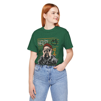 Haitian Artist Graphic T-Shirt Celebrate Haitian Creativity and Urban Culture Unisex Jersey Short Sleeve Tee - CreoleSizzle