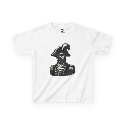 Historical Kids T-Shirt Haitian Hero Graphic Tee Vintage Art Youth Shirt Educational Cultural Apparel