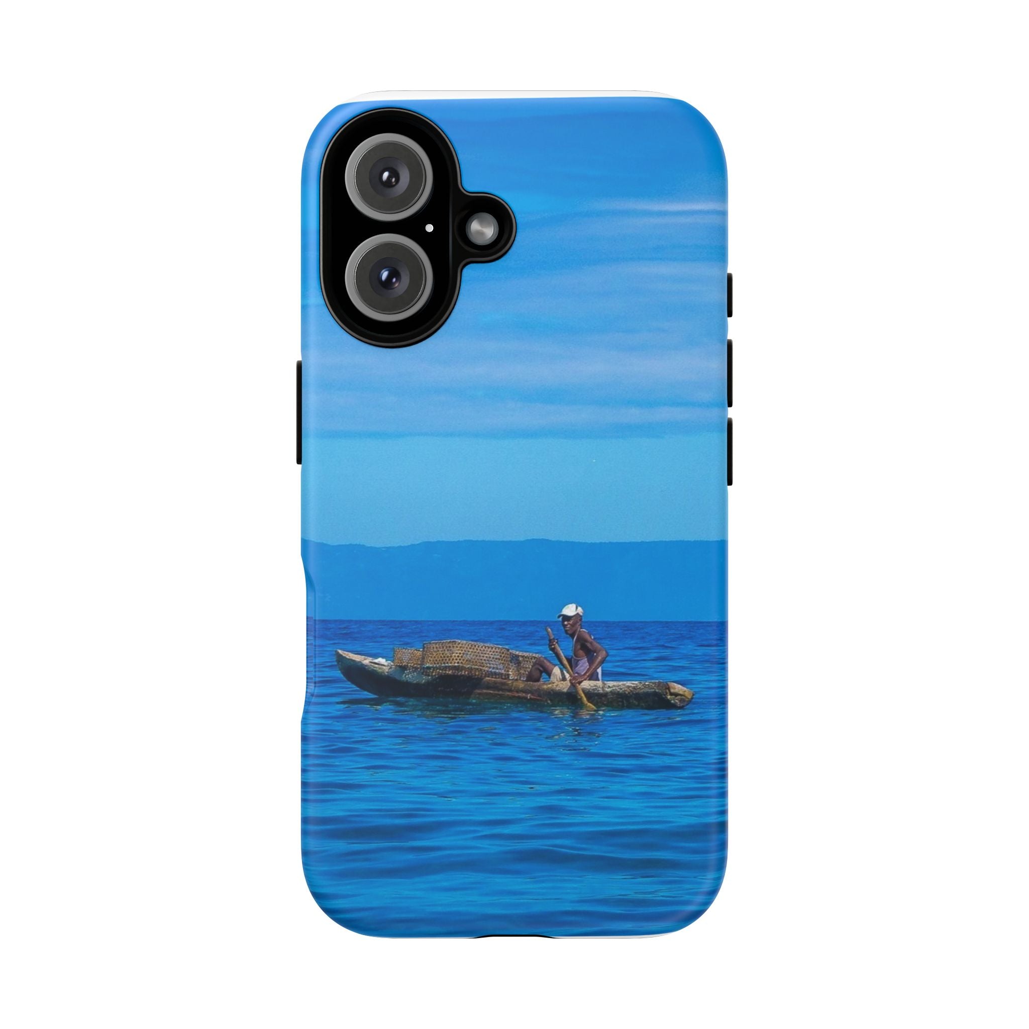 Haitian Fisherman Phone Case – Coastal Art Design – Durable, Stylish Caribbean Inspired Case