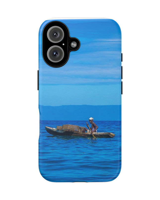 Haitian Fisherman Phone Case – Coastal Art Design – Durable, Stylish Caribbean Inspired Case - CreoleSizzle